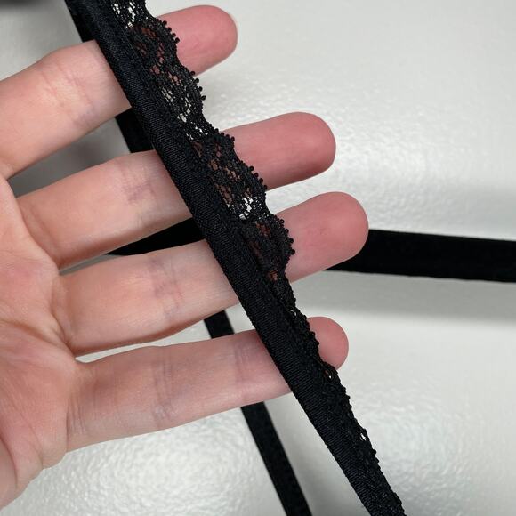 Vintage Y2K No Boundaries Lace Trim Cami padded black whimsygoth fairygrunge M - Picture 7 of 12